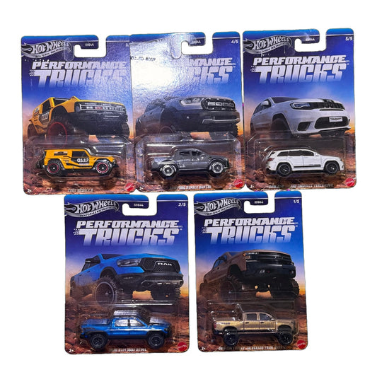 Hot Wheels Performance Trucks set of 5