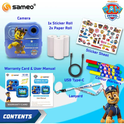 Sameo Paw Patrol Instant Print Digital Camera for Kids