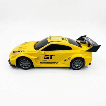 RC Turbo Spray Drift Car, Red, LED Lights, 2.4GHz Control, Real Mist Spray, Type-C Charging