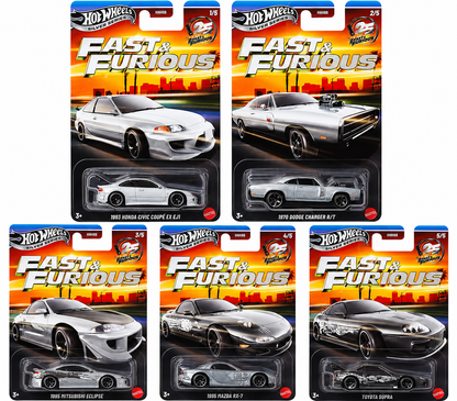 Hot Wheels 2026 Fast & Furious: Silver Anniversary set of 5 + HotWheels F1 10 pack