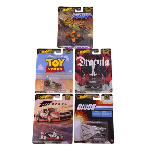 HotWheels 3. Pop Culture - MOTU / Toy Story / Dracula / Forza Audi / GI Joe