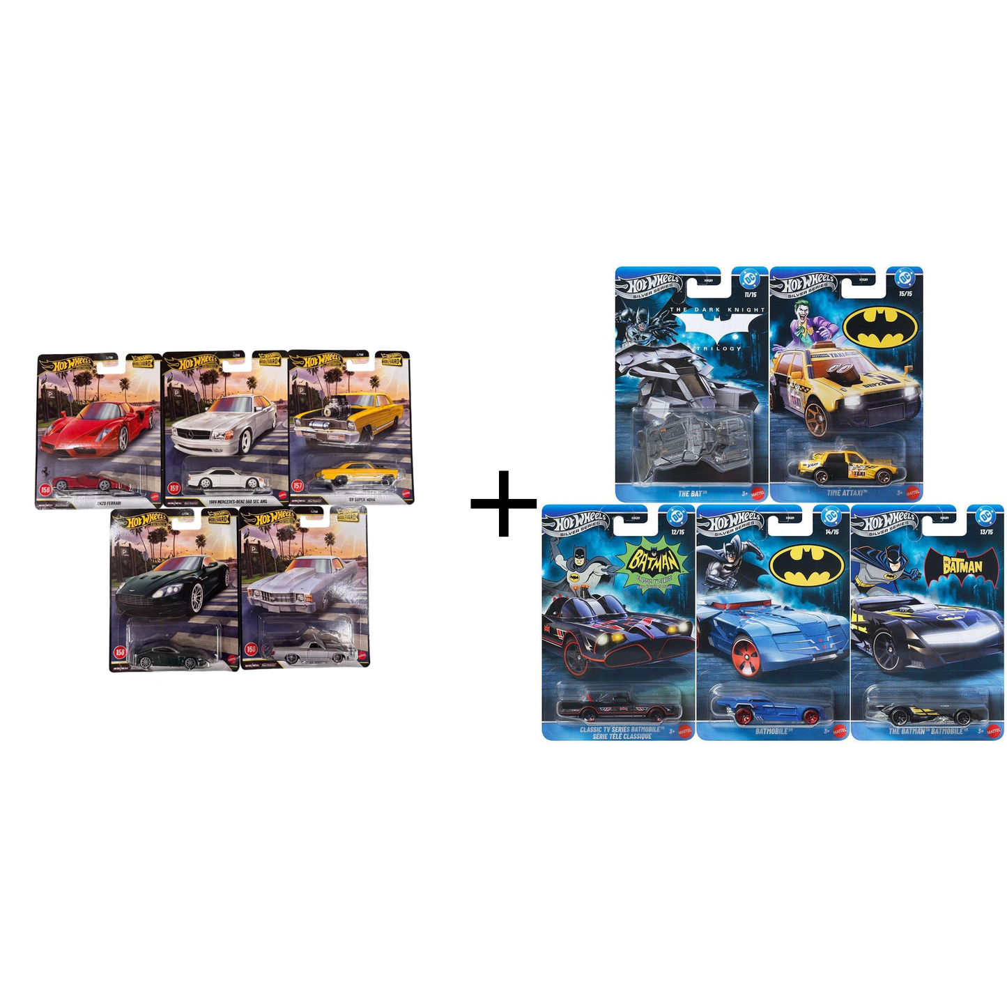 Hotwheels boulevard series GJT68 + HOT WHEELS SILVER SERIES DC BATMAN COLLECTION (5-CAR SET)