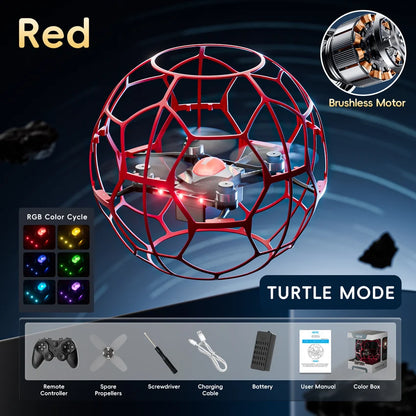 4D-V51 Brushless Flying Soccer Ball Drone | Interactive Aerial Toy with Protective Cage & Auto-Recovery Mode