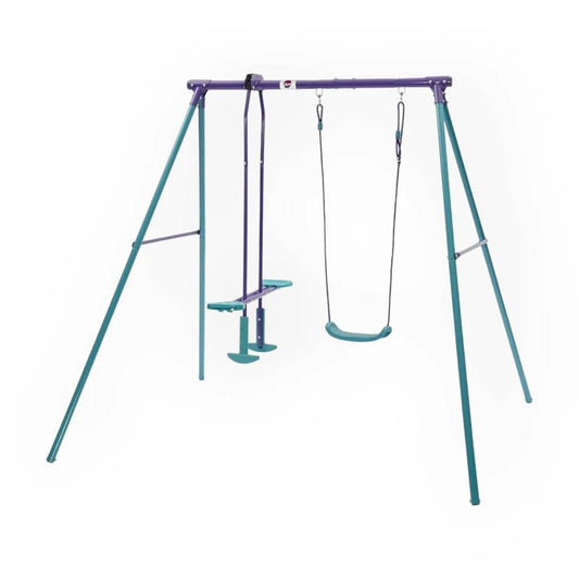 Plum Helios Metal Single Swing And Glider Set
