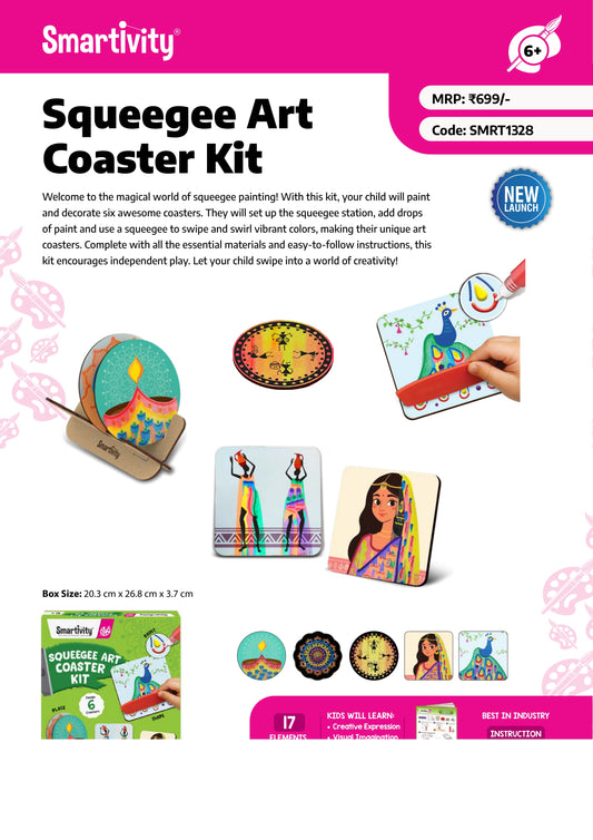 SMRT1328 squeegee Art Coaster Kit