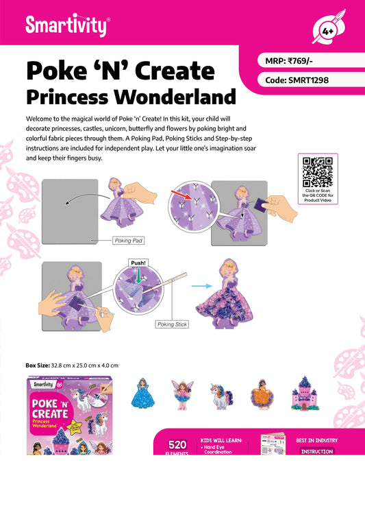 SMRT1298 Poke 'N' Create Princess Wonderland
