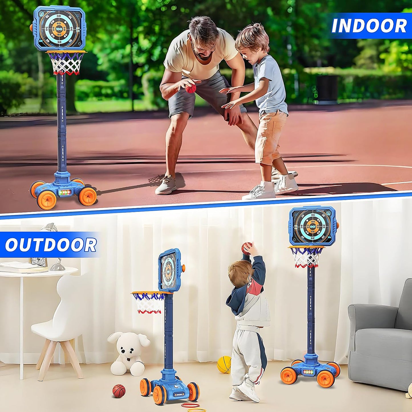 3 in 1 Toddler Basketball Hoop